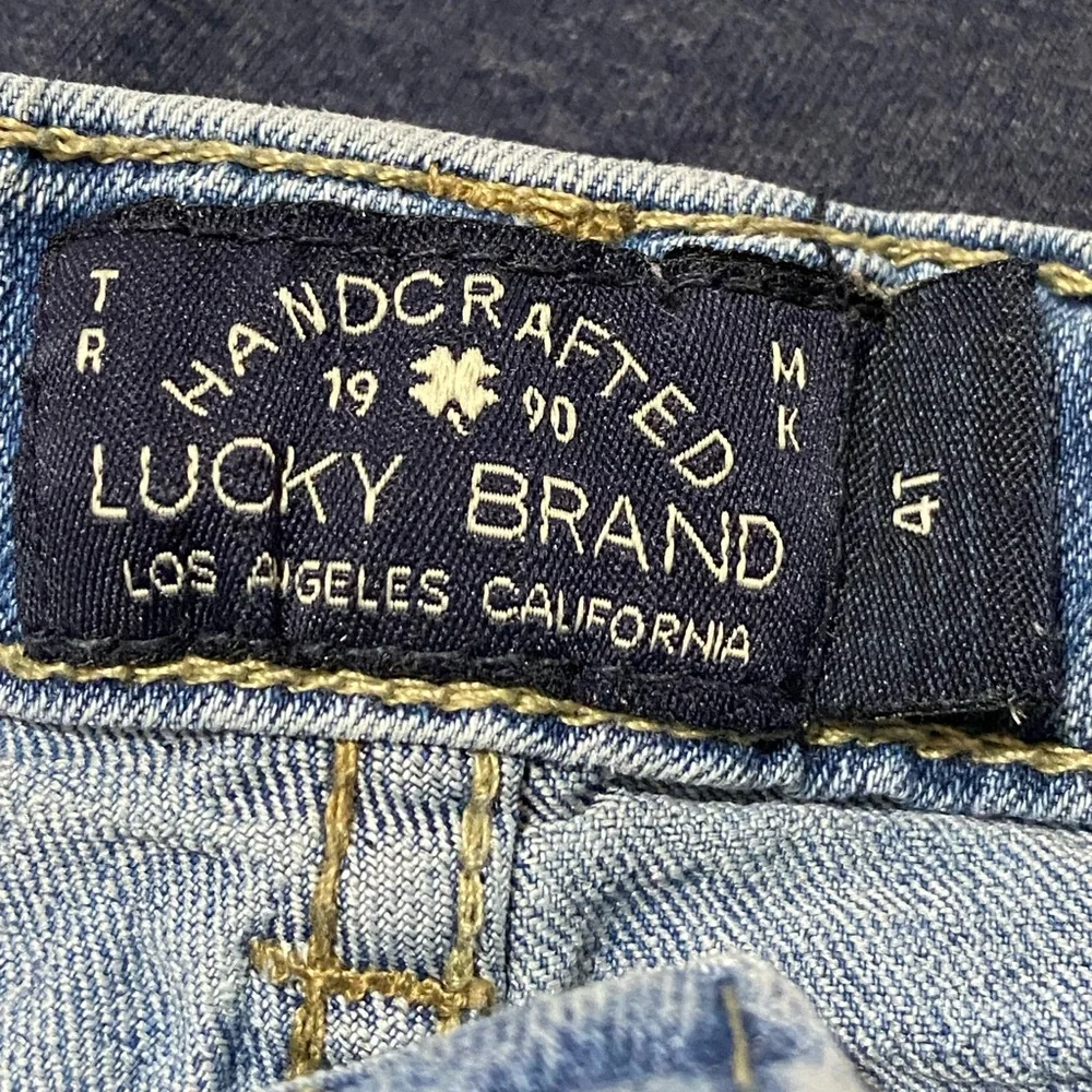 Lucky Brand Girls 4T Riley Denim Shorts & Graphic Tee Summer Casual